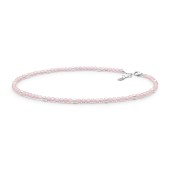 Colier cu perle naturale si cuart roz cu argint 39 cm DiAmanti 232-49-G